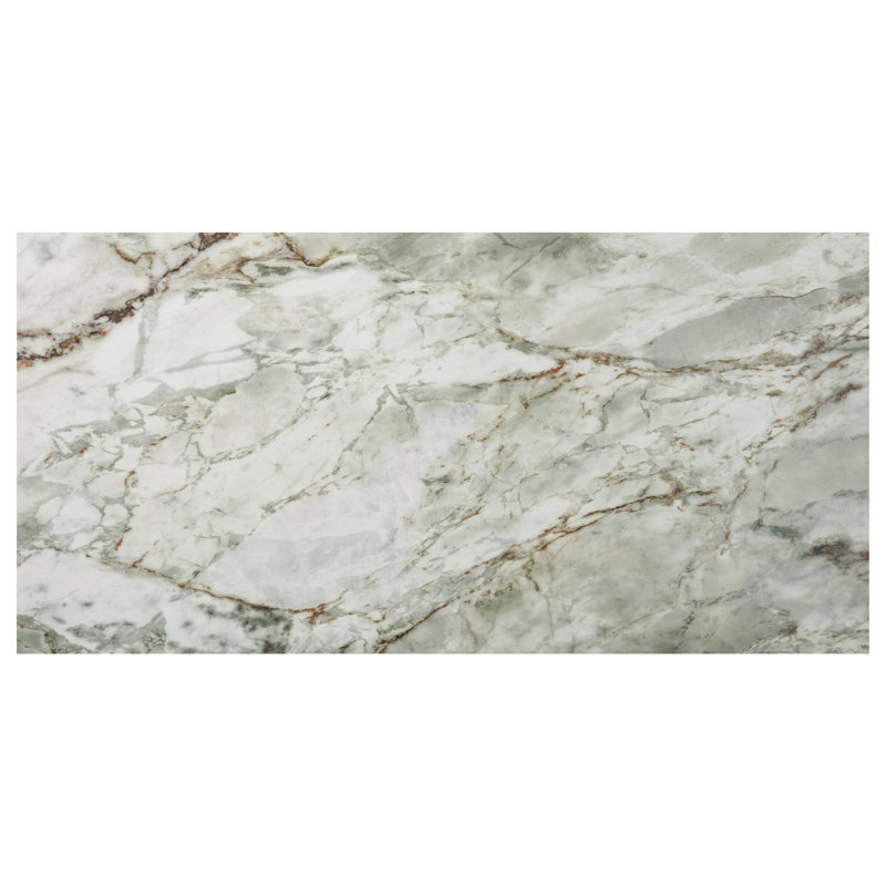 Marfino 24x48 Matte Marble Look Porcelain Tile, Green Sky