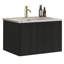 U057-Etna30w-308 Ensemble de meuble-lavabo flottant rayé avec lavabo en céramique Etna-447372648-447372653