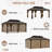 Outdoor Hardtop Gazebo Patio Galvanized Steel Double Roof Aluminum Frame Gazebo-108467813