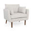 Fauteuil club avec pieds en bois de bouleau