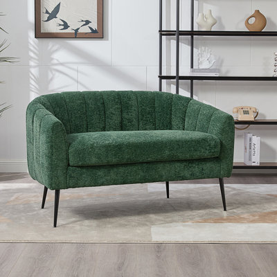 50.2'' Wide Modern Upholstered Loveseat With Metal Legs, Stylish And Comfortable For Small Spaces