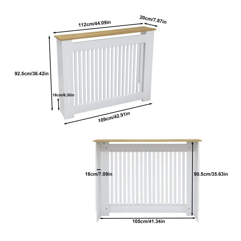 Radiator Cover, 92.5cm H x 112cm W x 20cm D