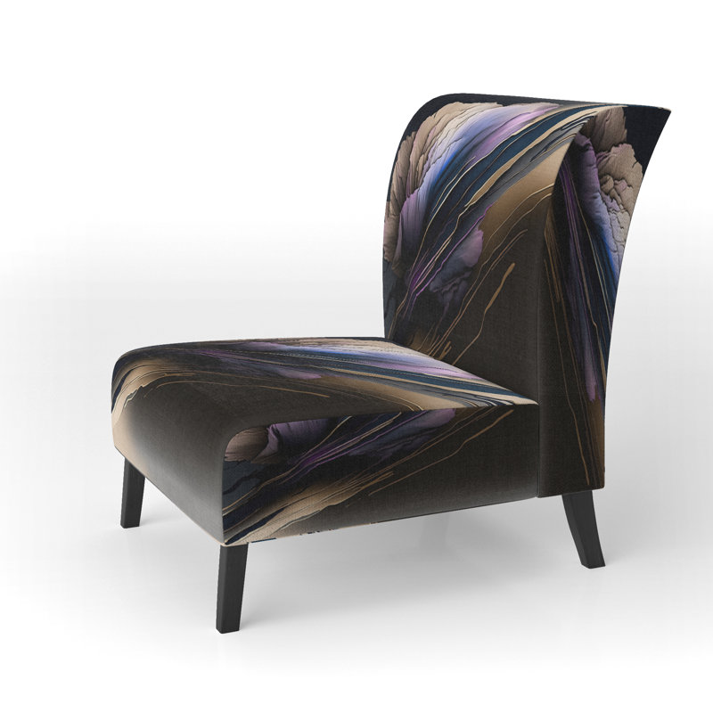 Mauve pivoine hyperréaliste V - fauteuil de chambre rembourré traditionnel, fauteuil d'appoint floral pivoine