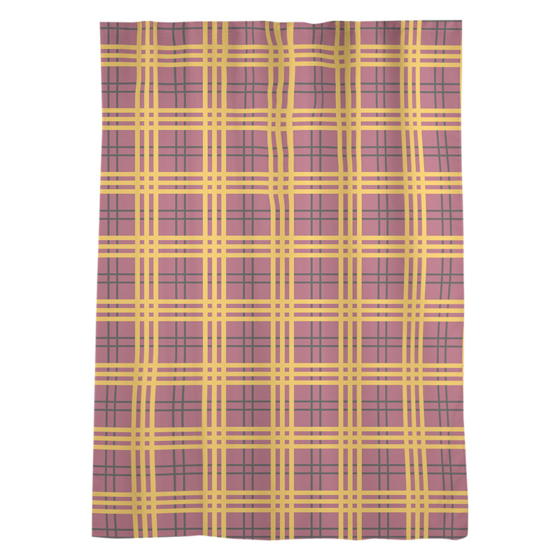 Sheer Curtain Single Panel, Yellow/Red/Black