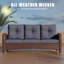 184.9cm Wide Metal Patio Sofa with Cushions-46357877-46357876