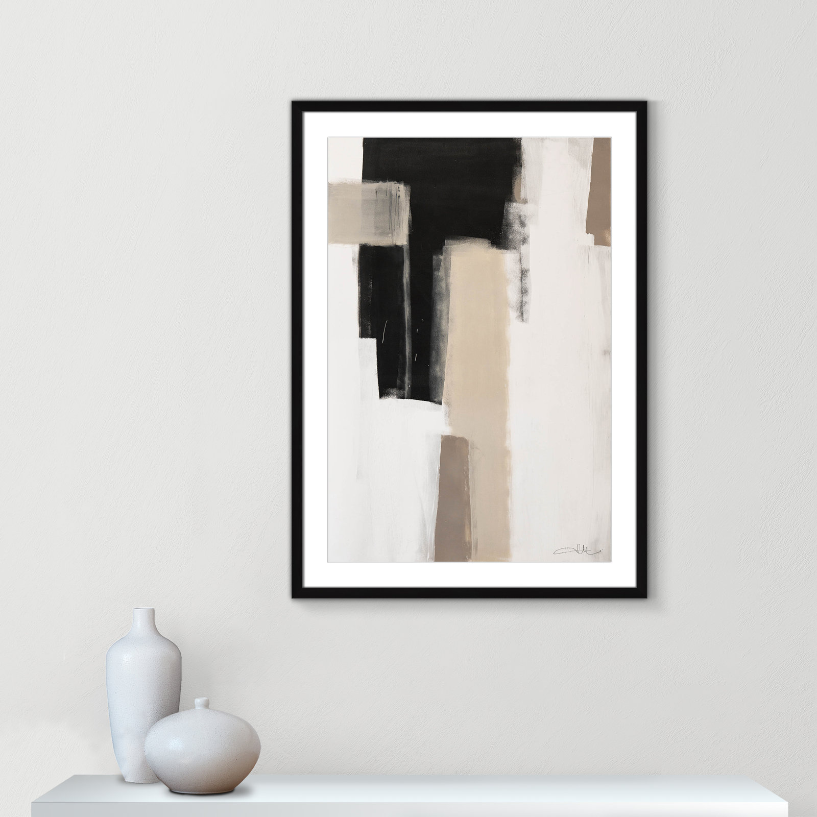 Earth Scapes I by Casa Fine Arts, 35.5" H x 25.5" W x 1.25" D, Black Matted Picture Framed