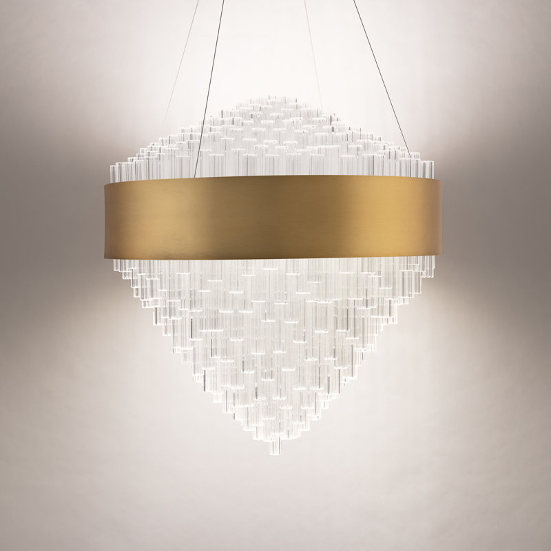 Luzerne LED Pendant, Aged Brass