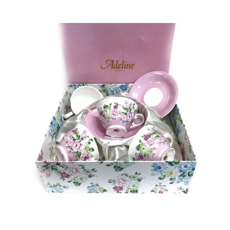 Roses Coffee Mug and Saucer Set