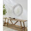 Miroir mural rond en métal