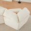Chaise d'appoint moderne en velours côtelé beige de 53 pouces pour la maison