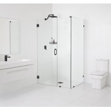 Illume 54 in. x 32 in. x 78 in. 90-degree Fully Frameless Wall Hinged Glass Shower Enclosure
