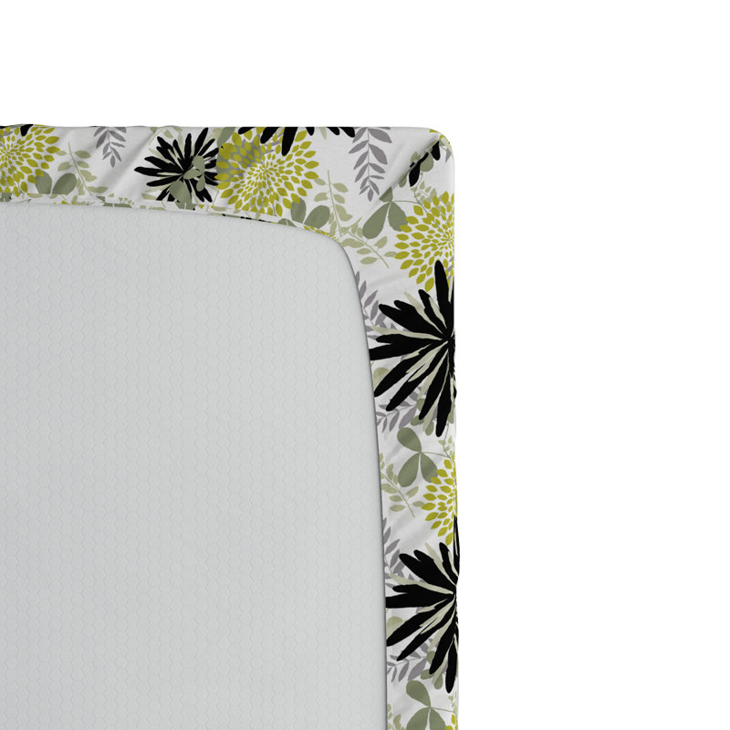 Microfiber Floral Fitted Sheet, Full Fitted Sheet