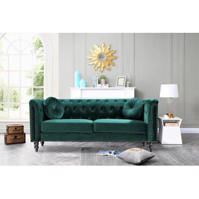Guthry 76 " Velvet Sofa