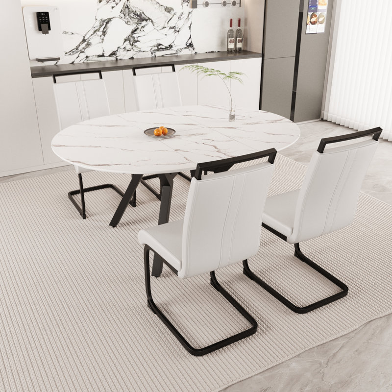 Ensemble de salle à manger extensible en MDF moderne et élégant pour les réunions