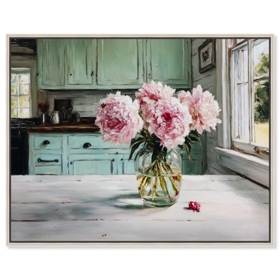 "Pivoines au soleil II", reproduction d'art sur toile par Art Remedy