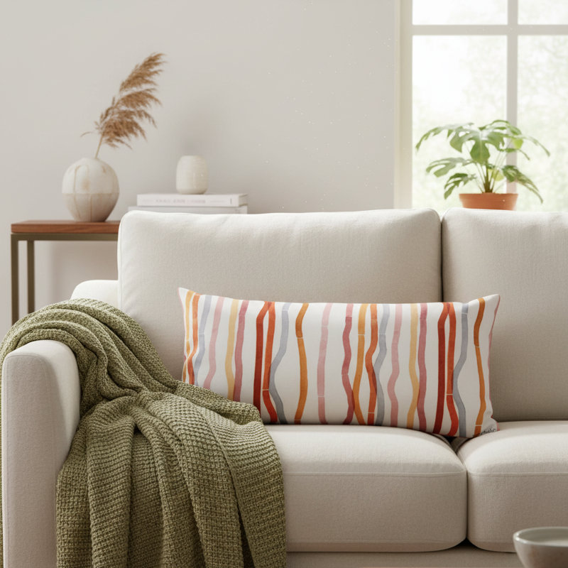 Terra Cotta Throw Pillow 17" x 9"