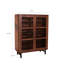 Armoire à chaussures avec portes à volets, armoire à chaussures à 6 niveaux avec tablettes réglables, range-chaussures moderne en bois pour hall d'entrée, couloir, placard, salon, noyer