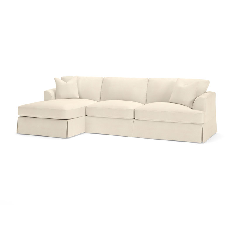 Lucia Chaise Sectional, Bayou Natural Canvas, Left Hand Facing