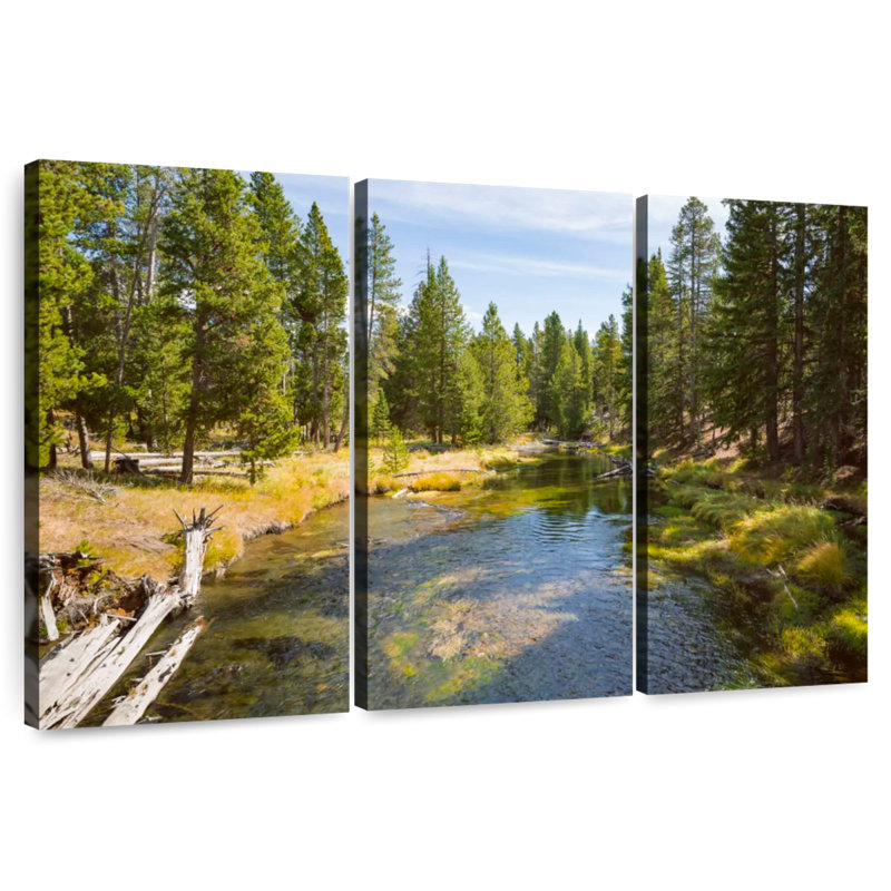Alvord Yellowstone River Pines, H 24 po x l 38 po