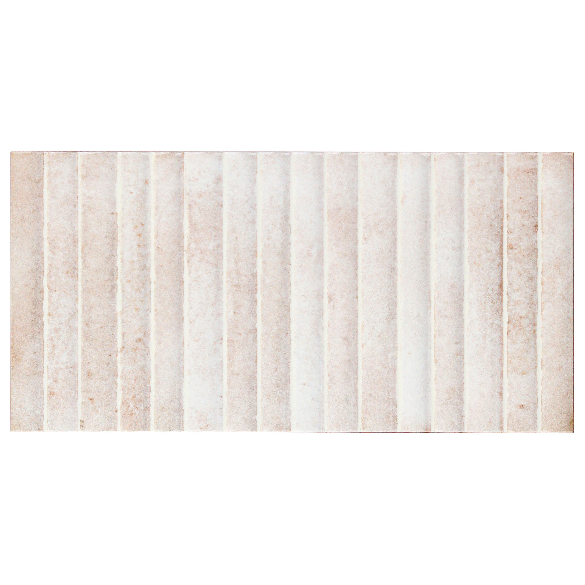 Canu 5.9 In. x 11.81 In. Polished Fluted Ceramic Subway Wall Tile (9.68 Sq. Ft. / Case), White