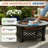 Fire Pit - 32-Inch Outdoor Fireplace with Spark Screen, Poker, and Cover - Wood-Burning Fire Pit for Yard, Patio, or Camping by Pure Garden (Bronze)