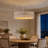 6-Light Costal Adjustable White Drum Pendant Light
