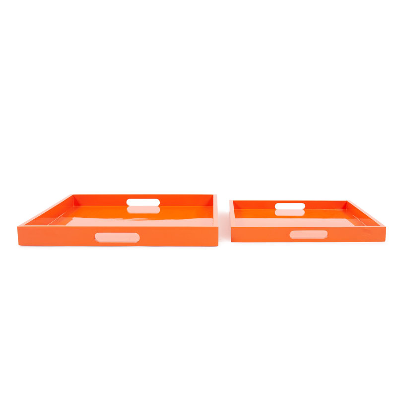 Ensemble de 2 plateaux Lavande, Orange