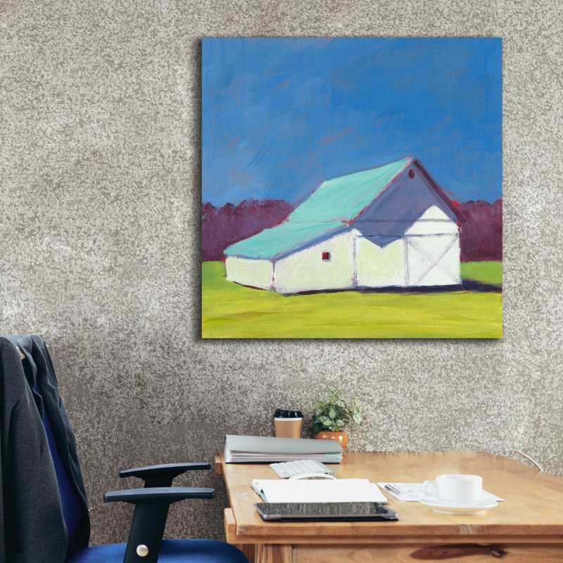  «Homestead Barn 4» par Carol Young, art mural sur toile, 37 po x 37 po
