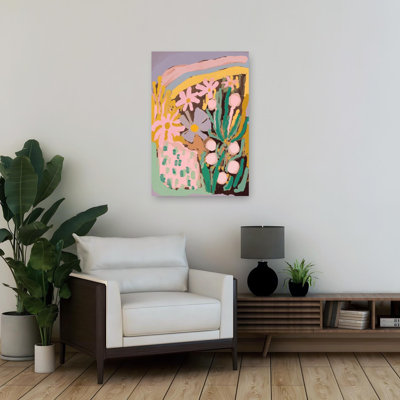 Floral Harmony Burst Abstract Colorful Contemporary Flower Nature Wall Art Print