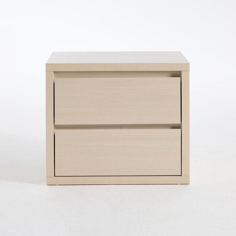 69cm W Manufactured Wood Bedside Table, Ivory White