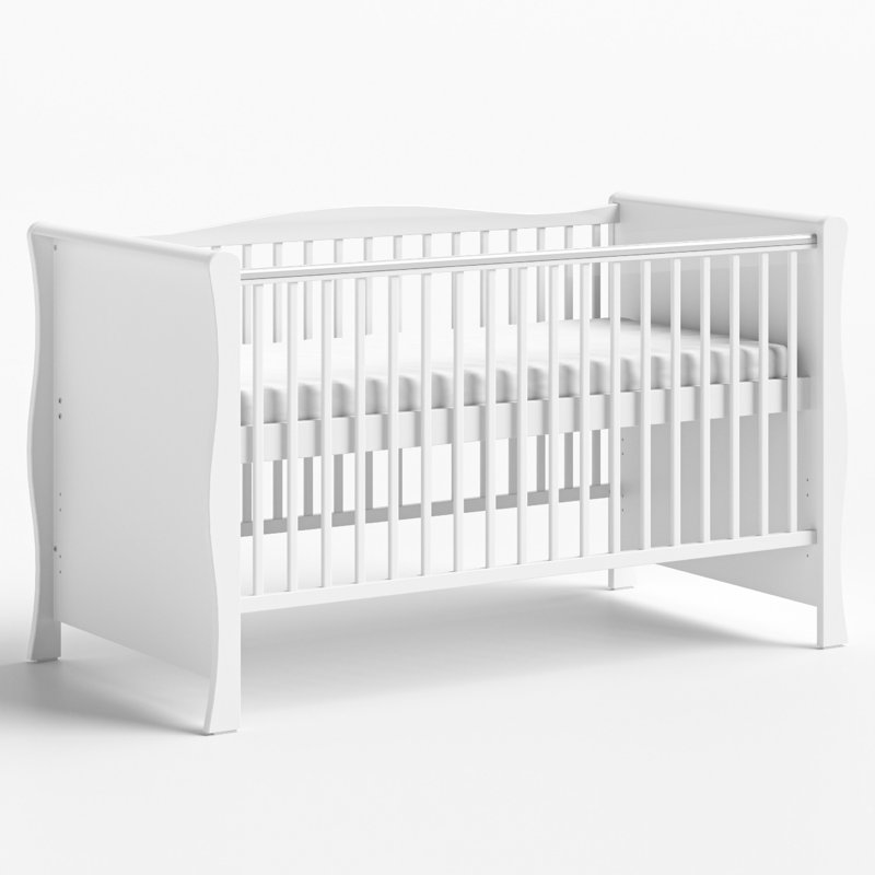 Sleigh Cot-Bed, White