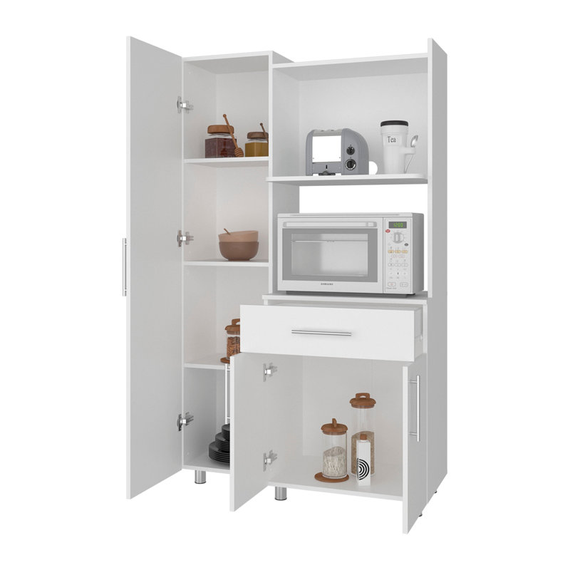 White 3-door Kitchen Storage Cabinet