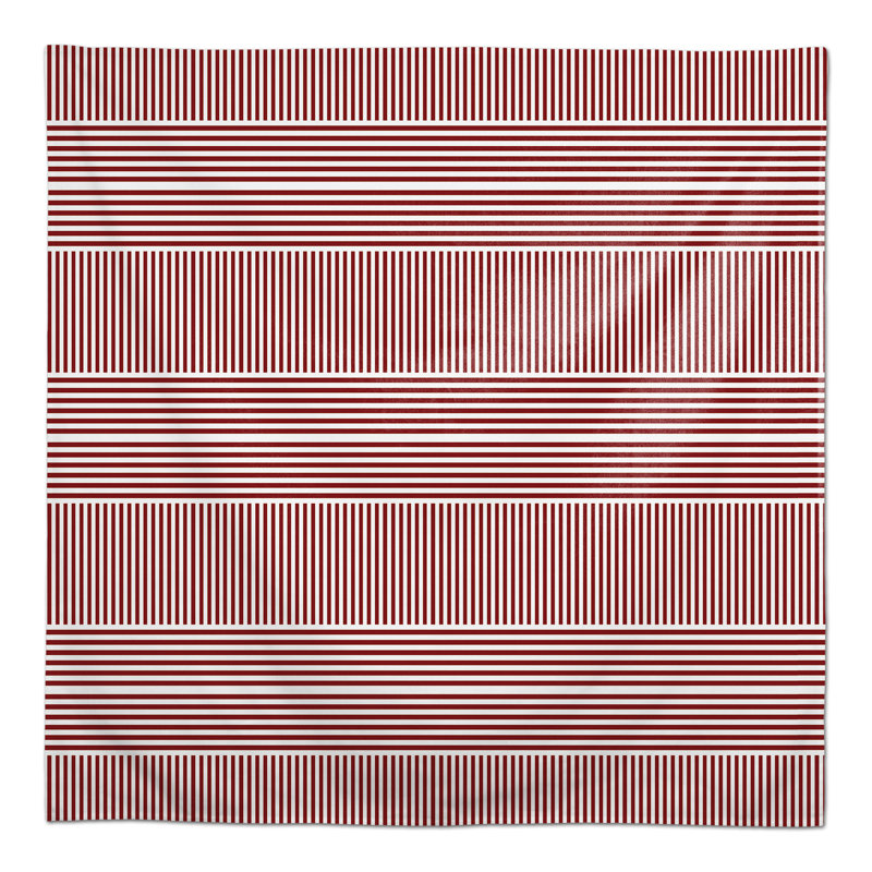 Shameka Striped Square Tablecloth, Red