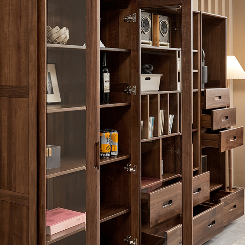 Bibliothèque en bois massif de luxe clair