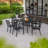 Patio Dining Chairs Set of 4,  Sturdy Durable 450LBS Black Metal Outdoor Patio Chairs with Armrest Stackable  for Porch, Backyard, Deck, Outside