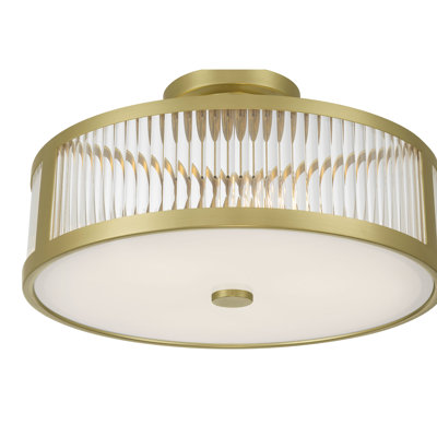Plafonnier semi-encastré 3 lumières 15,75 po Gabrie