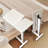 Overbed Bedside Desk, Mobile Rolling Laptop Stand Tilting Overbed Table With Wheels