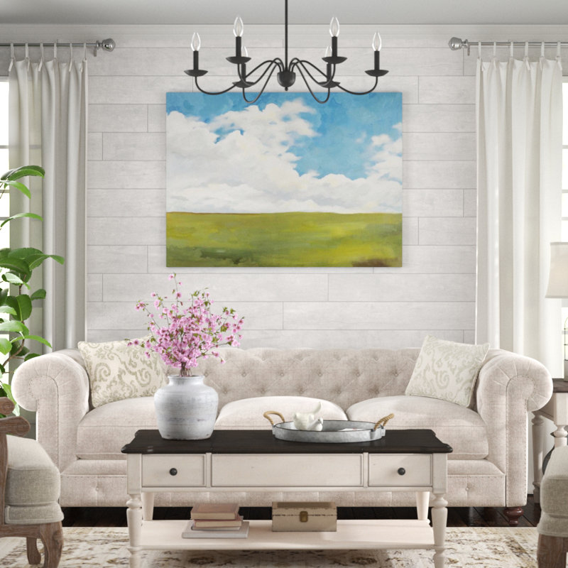 «Land Scape II» par Natasha Marie - peinture sur toile tendue, H 40 po x l 54 po, Extérieur