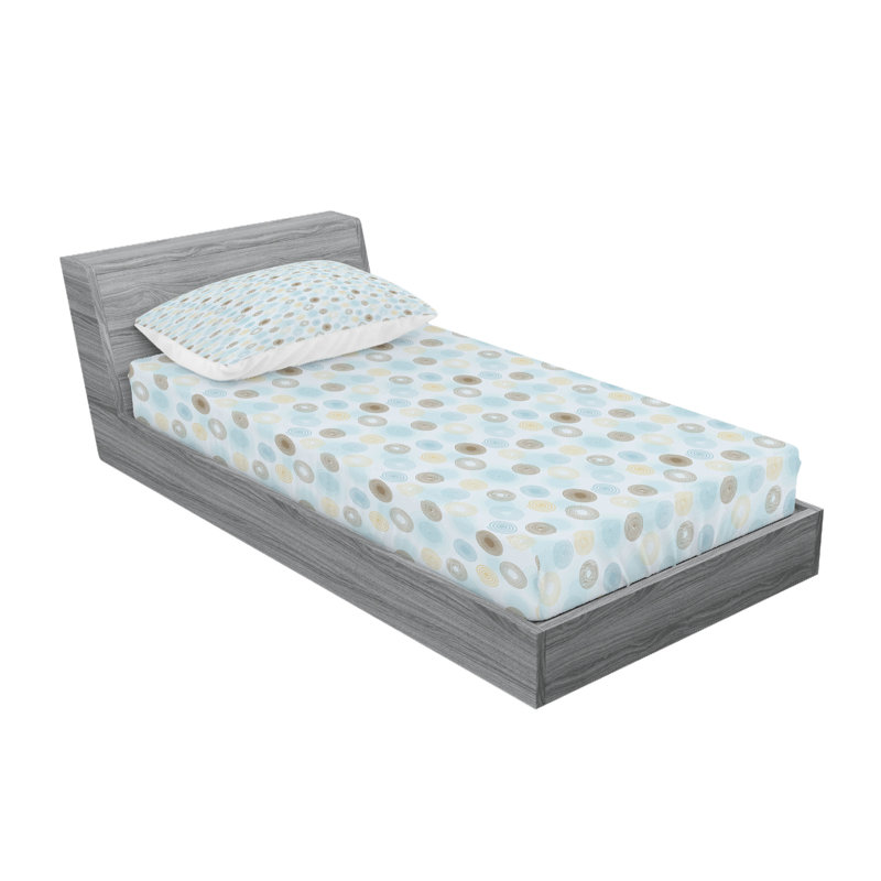Drap-housse et coussin décoratif Ambesonne, Ensemble de draps-housses pour lit simple + 2 taie