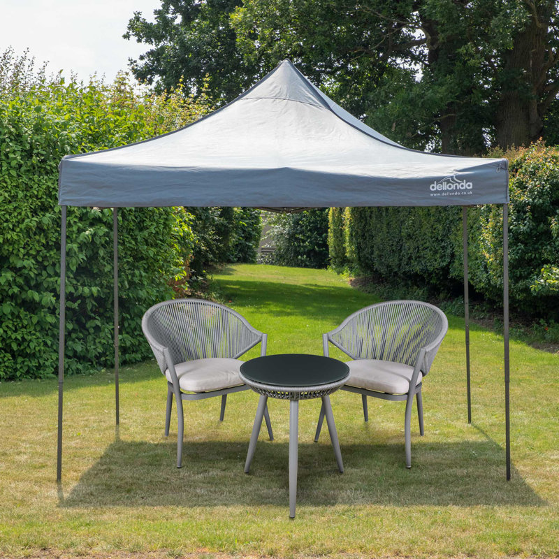 Premium 3m x 3m Steel Pop-Up Gazebo, Grey
