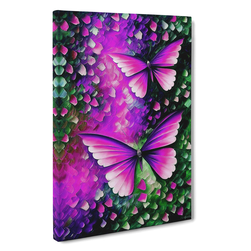 XV1022-3392X Pair Of Butterflies No.3 - Print, Wrapped Canvas, No Matte, 50cm H x 35cm W x 3cm D