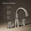 Bellera Widespread Bathroom Sink Faucet, Three-Hole Bathroom Faucet with Clicker Drain, 1.2 GPM-2072247982