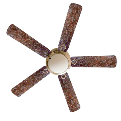 Ventilateur de plafond encastré à 5 pales de 52 po avec chaîne de traction et ensemble d'éclairage inclus