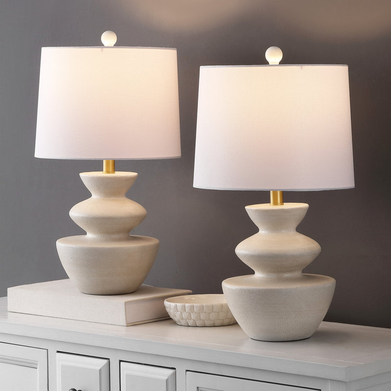 Ensemble de 2 lampes de table en résine Serra 18 pouces