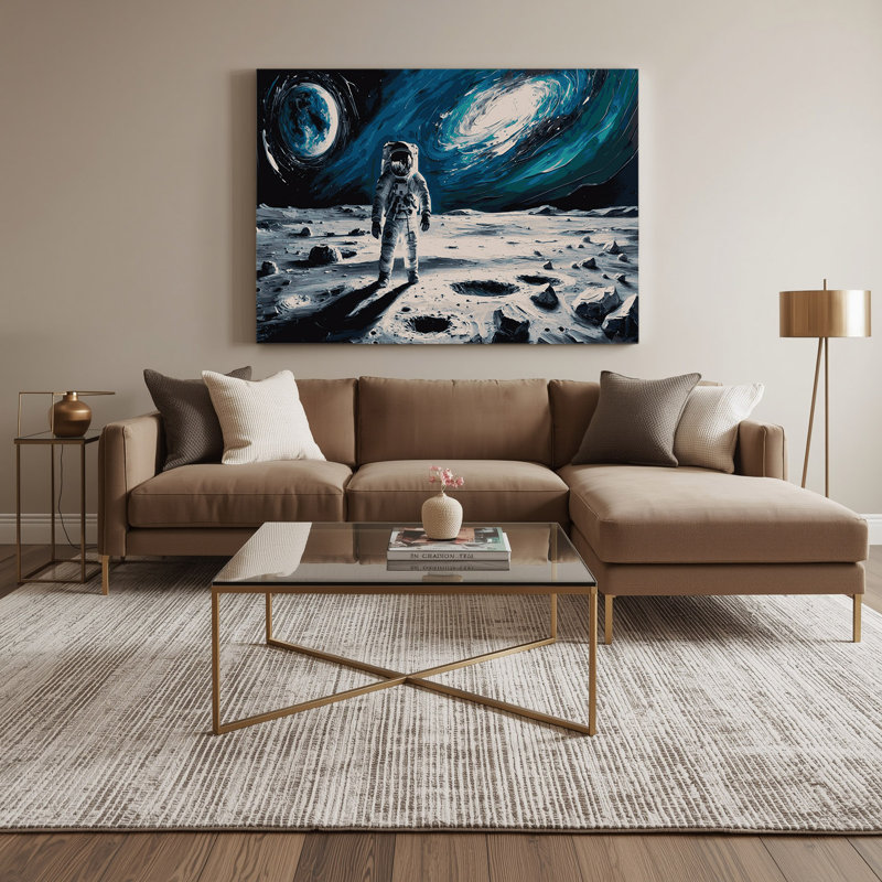 «Space Apollo mission», photographie sur toile grise, H 20 po x l 30 po