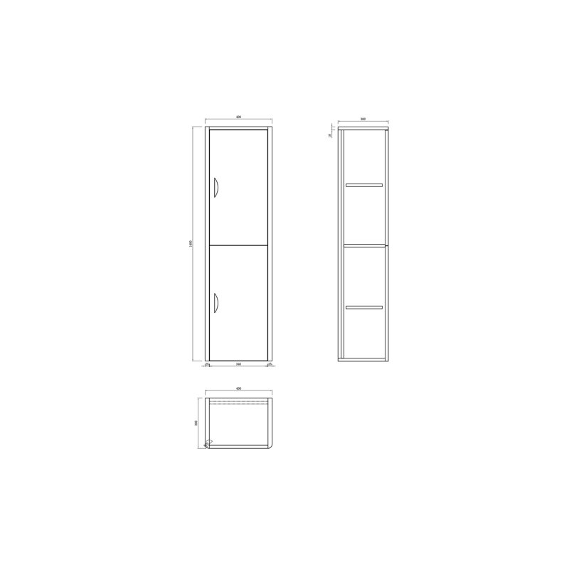 Apollo Wall Linen Cabinet, Anthracite Grey