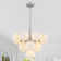 13 - Light Dimmable Modern Sputnik Atomic Tiered Cluster Globe Bubble Chandelier with Opal Glass Globe