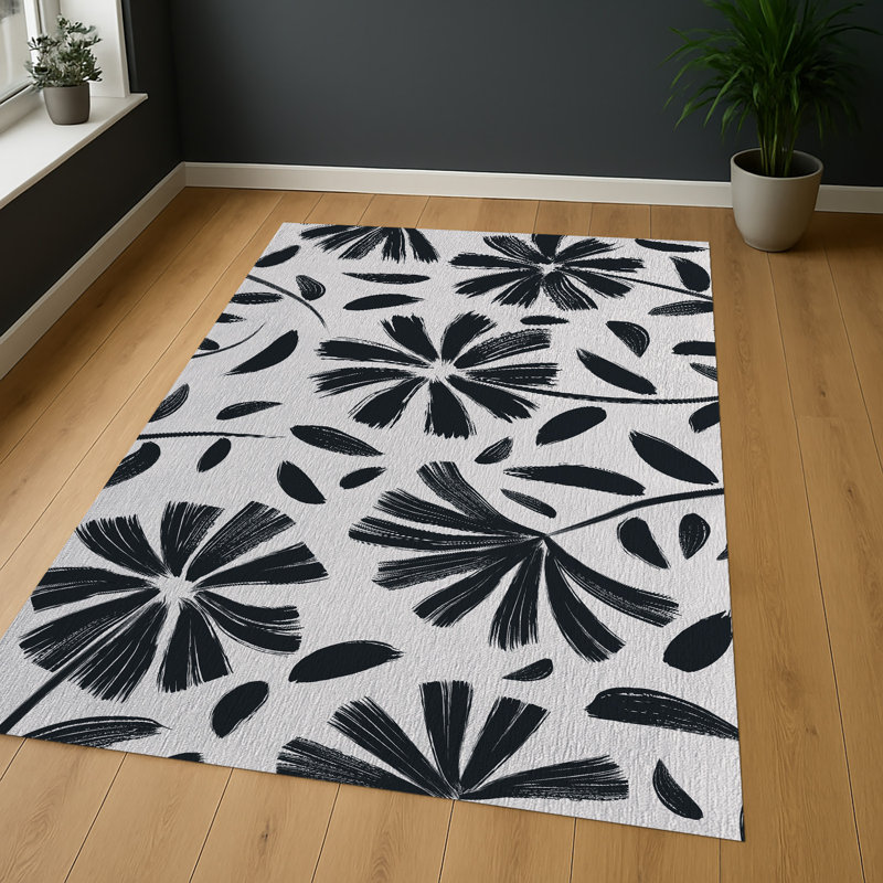 Floral Area Rug, Runner 70 x 140 cm