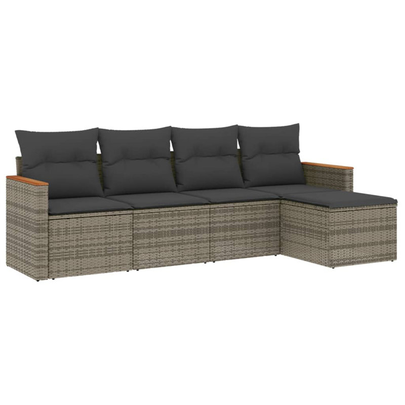 Vidaxl Garden Sofa Set Grey, Dark Grey