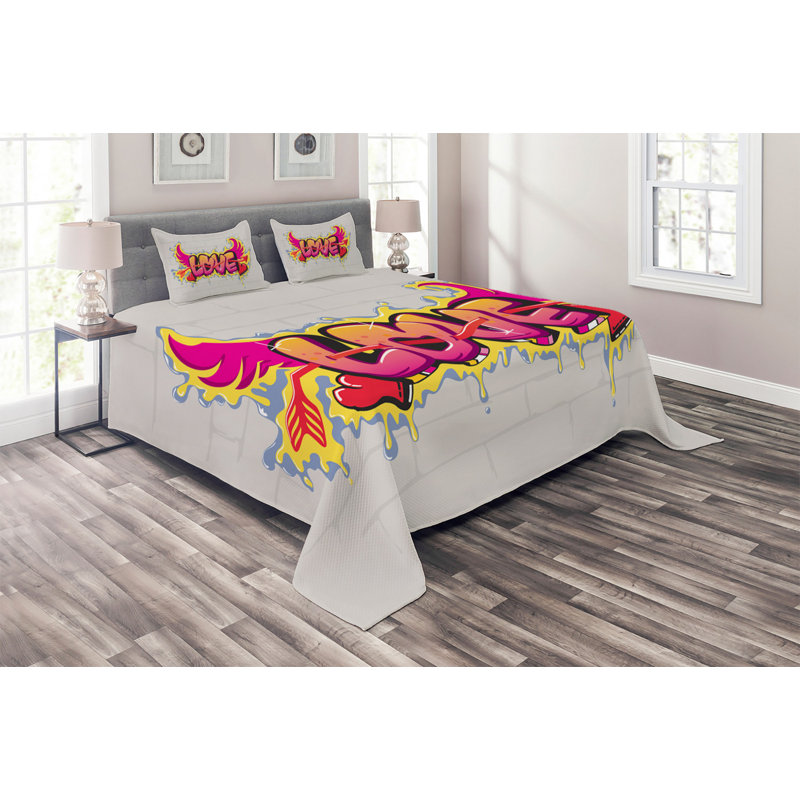 Modern & Contemporary Polyester Coverlet, King Bedspread + 2 Shams